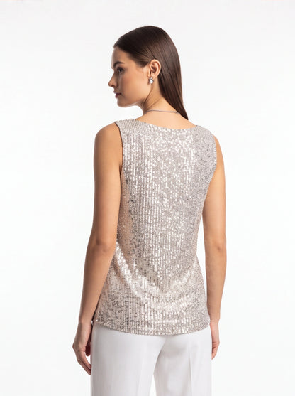 Elegant Shimmering Sequin Top with Comfortable Fit and Stylish Design by Jamota Clothing Tops Women’s Tops