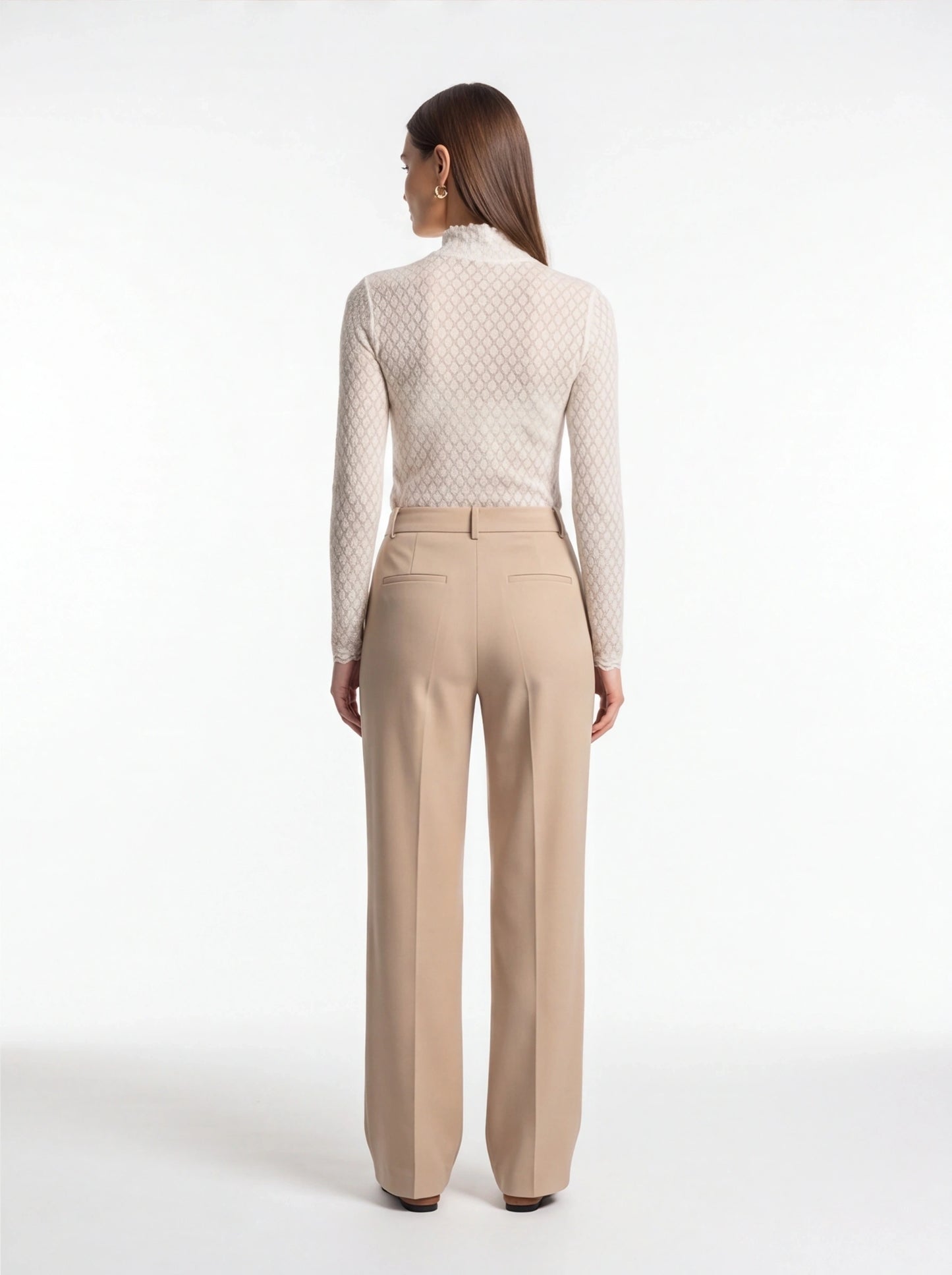 Chic Sheer Lace Blouse for Women with Elegant Detailing & Comfort Fit