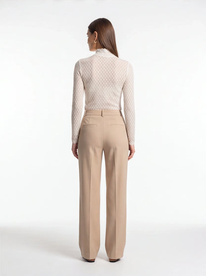 Chic Sheer Lace Blouse for Women with Elegant Detailing & Comfort Fit