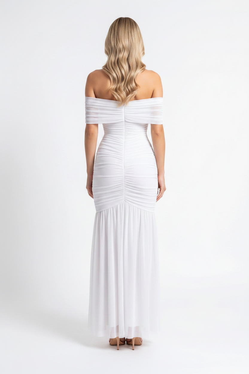 Elegant Slim Fit Evening Dress with Cap Sleeves and Knee-Length Hem by Jamota Dresses Evening Dresses