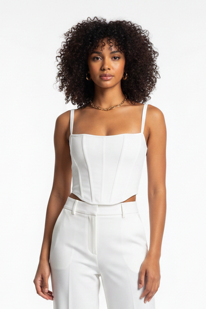 Strapless Sculpted Corset Top with Structured Support - Jamota