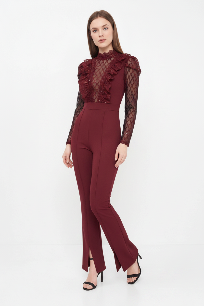 Wine Red Jumpsuit Variant