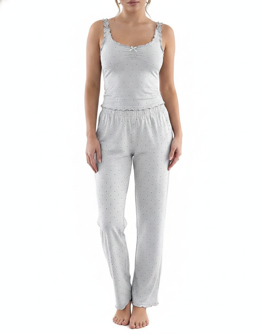 Women's Pajama Set with Pockets & Soft Viscose Blend for Comfort - Jamota