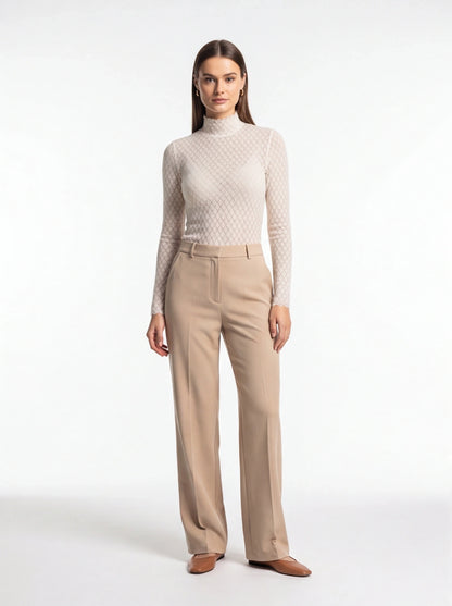 Chic Sheer Lace Blouse for Women with Elegant Detailing & Comfort Fit
