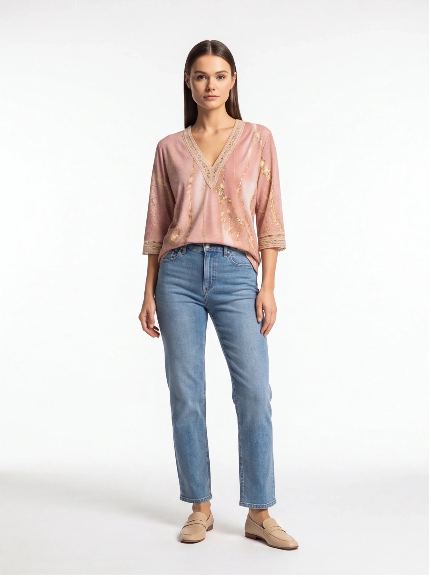 Elegant Ruffled Long Sleeve Blouse with Soft Fabric & Classic Fit