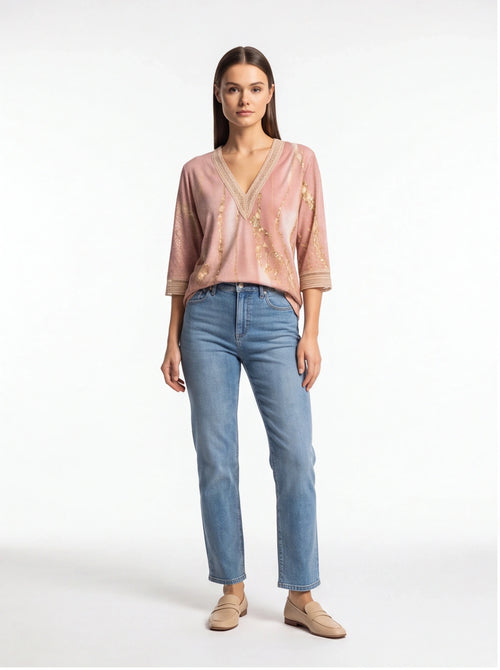 Elegant Ruffled Long Sleeve Blouse with Soft Fabric & Classic Fit