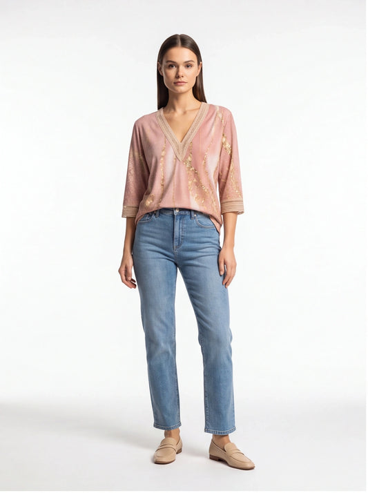 Elegant Ruffled Long Sleeve Blouse with Soft Fabric & Classic Fit