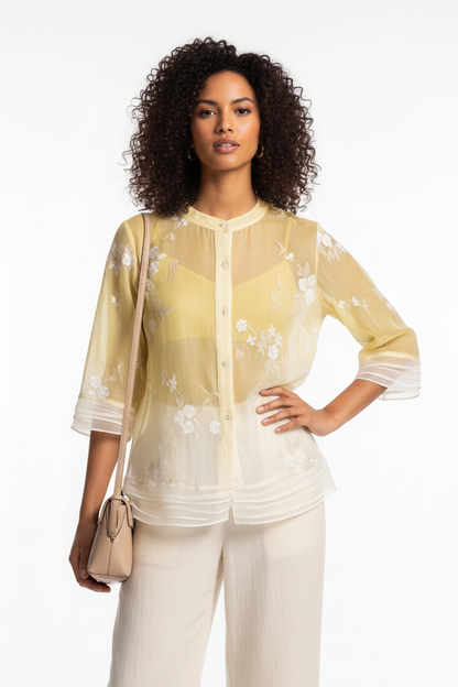 Elegant Floral Women's Top with Lightweight Fabric and Comfortable Fit by Jamota Clothing Tops Women’s Tops