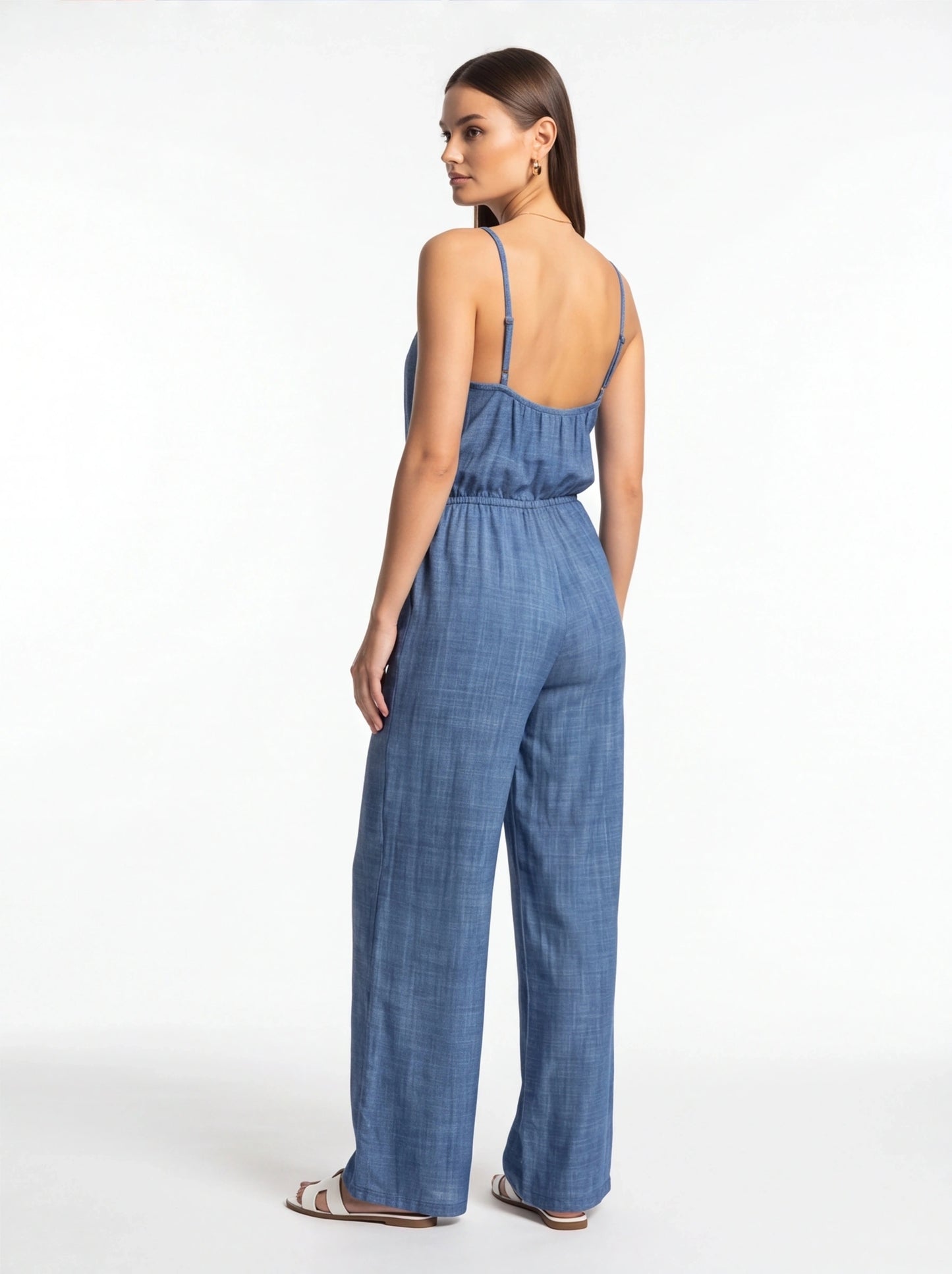 Stylish Lightweight Summer Jumpsuit with Pockets & Adjustable Straps by Jamota One-Pieces Jumpsuits & Rompers