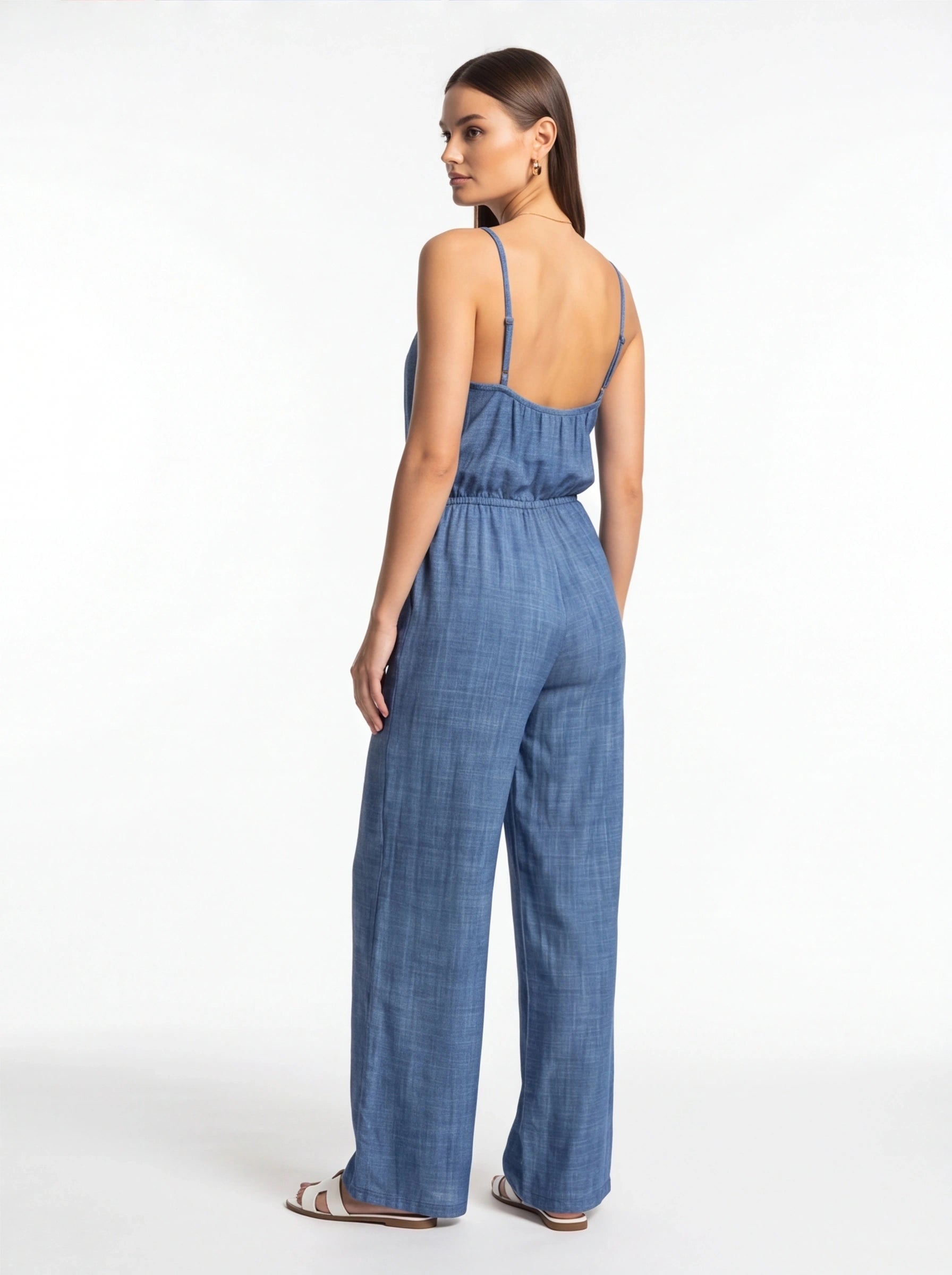 Stylish Lightweight Summer Jumpsuit with Pockets & Adjustable Straps by Jamota One-Pieces Jumpsuits & Rompers