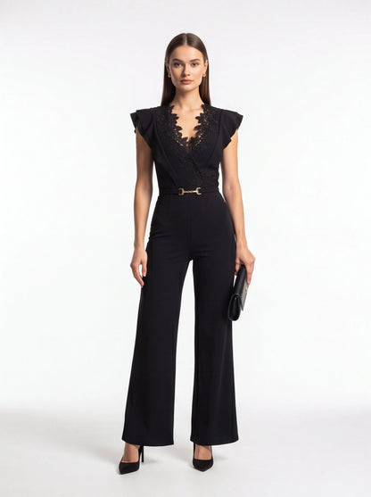 Elegant Black Jumpsuit for Women | Tailored Fit & Comfortable Fabric - Jamota