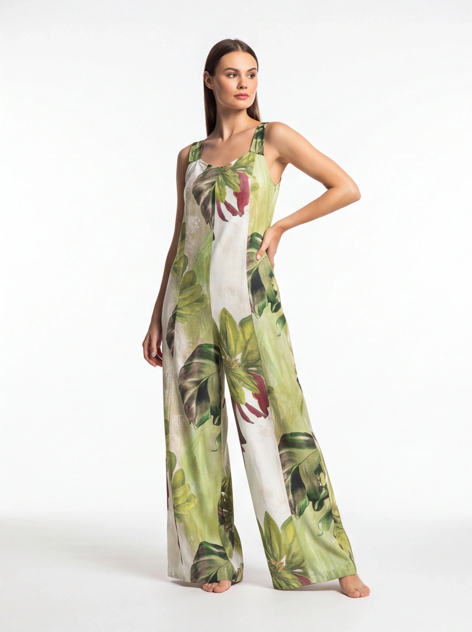 Chic Wide-Leg Jumpsuit for Women | Comfortable Fabric & Versatile Fit by Jamota One-Pieces Women's Jumpsuits