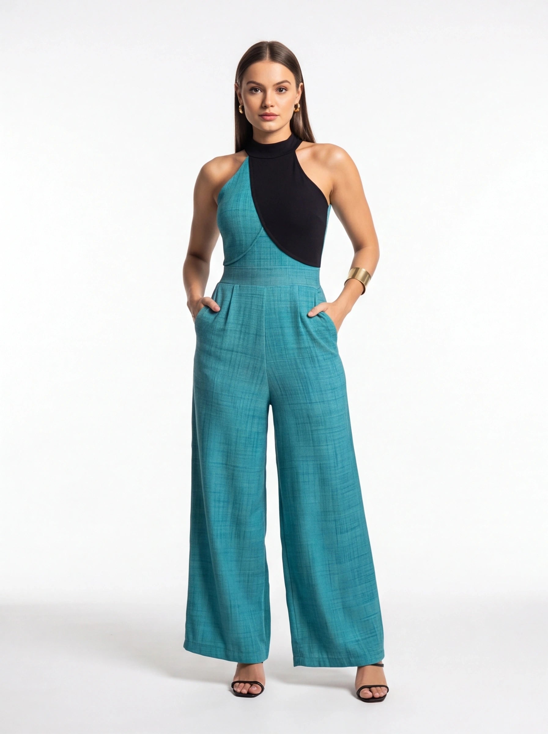 Stylish Colorblock Casual Jumpsuit for Women | Comfortable Fit & Versa by Jamota One-Pieces Jumpsuits